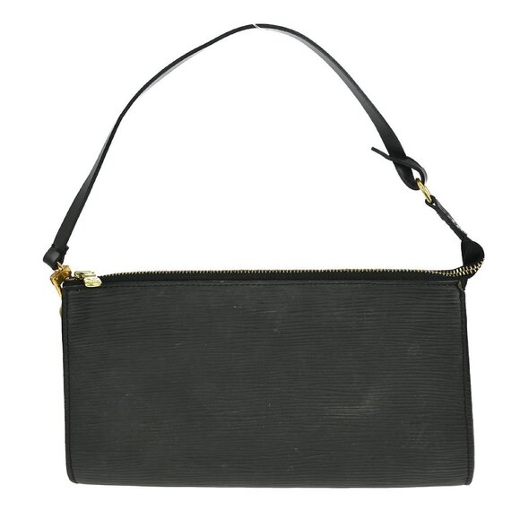 LOUIS VUITTON BLACK EPI POCHETTE ACCESSOIRES HANDBAG